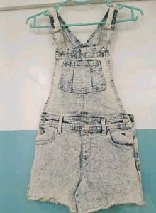 Denim Overall Shorts
