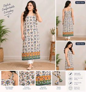 Stylish Printed Cotton Kurta