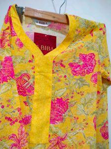Yellow Floral Kurta