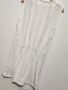 Off White Cut Sleeve Short Dress For 36 Bust