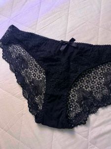 Black Lace Trim Briefs