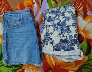 Cute Floral &amp; Denim Shorts combo