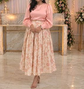 Elegant Floral Skirt & Top Set