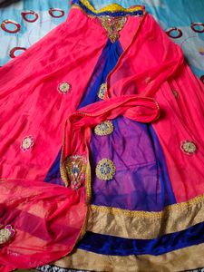 Rani Pink Lehenga For Girls