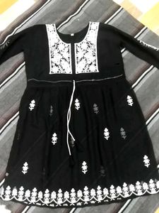 Black Embroidered Dress