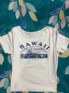 White "Hawaii" Graphic T-Shirt