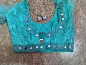 Beautiful Teal Lehenga Choli Set