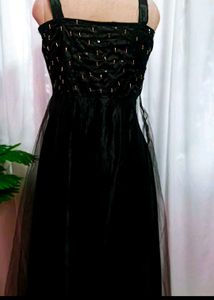 Elegant Black Embellished Gown