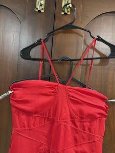 Stunning Red Halter Neck Maxi Dress
