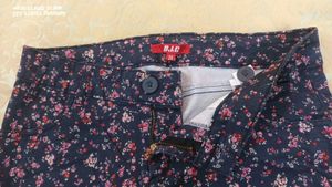 Floral Print Jeans