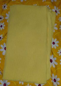 Vibrant ruffled yellow pleated dupatta