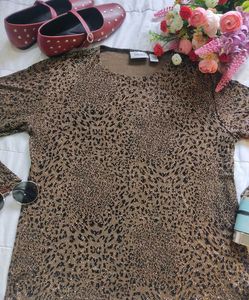 Vintage Animal Print Top party to