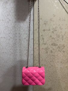 Barbie Pink Quilted Chain Bag