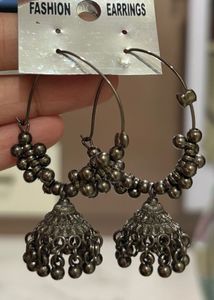 Pack of 2 Antique Gold Jhumka Earrings