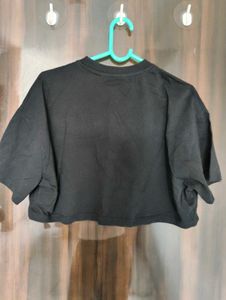 Black Cropped T-Shirt