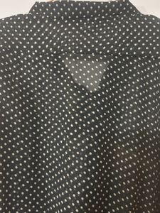 Polka Dot Tie Neck Blouse