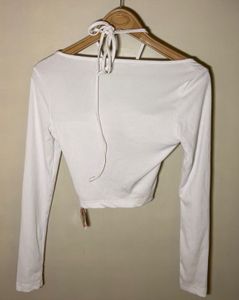 Y2K cut out Style White Top