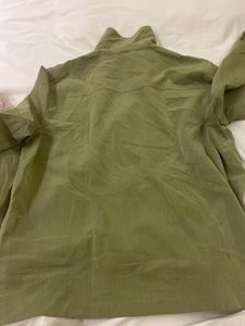 Olive Green Button-Up Shirt