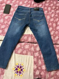 Men's Blue Distressed Jeans