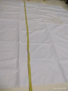 Pure White Popline Cotton Material 2mtr