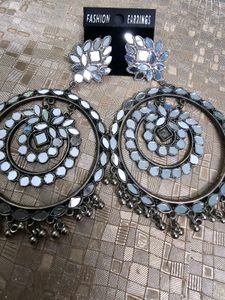 Oxidized Mirror Earrings