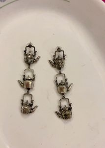 New Unique Teapot Dangle Earrings l Last pair