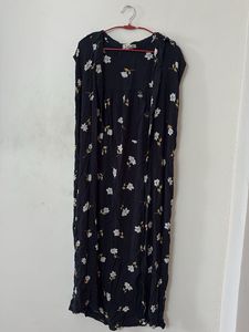 Floral Print Black Shrug