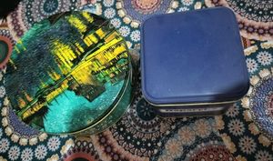 Set of  2 tin boxes