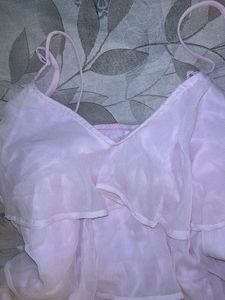 Baby Pink Ruffled  Top