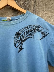 Vintage Blue Samoa Graphic T-Shirt