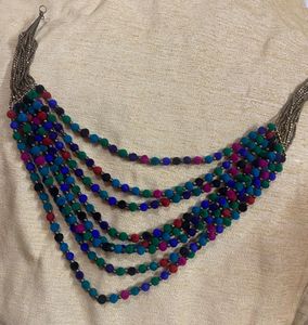 Colorful Beaded Statement Necklace