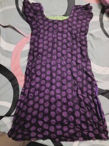 Purple Polka Dot Kurta