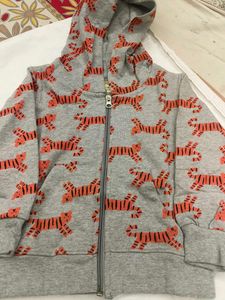 Cute Tiger Print Kids Hoodie