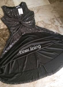 MISS POEM Brand New Sparkling sequin midi dress