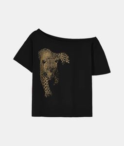 Leopard Print Off-Shoulder Top