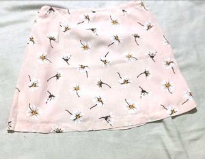 Cute Daisy Print Mini Skirt