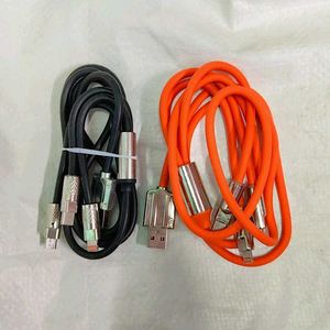 3-in-1 USB Charging Cable (Combo of 2)