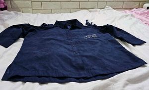 ONLY Navy Blue Cold-Shoulder Shirt