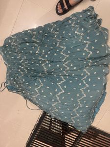 Teal Embellished Blouse