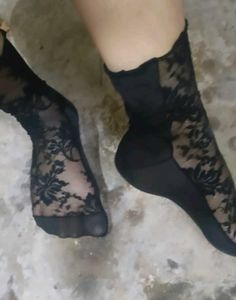 Black Lace Ankle Socks