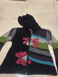 Boho Floral Zip-Up Hoodie