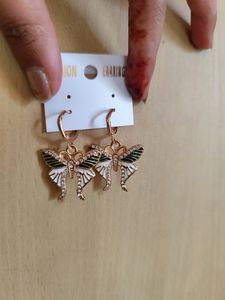 Korean Butterfly Studded Earrings