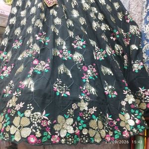 Elegant Embroidered Lehenga Skirt