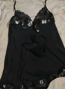 Satin Lace Trim Nightgown