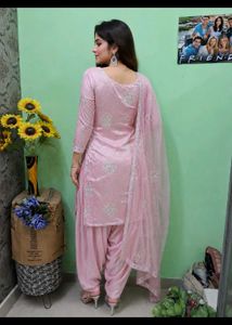 Elegant Pink Kurta salwar Set  Dupatta