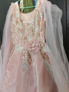 Elegant Pink Sequin Gown