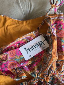 ONE MORE COLOR Tiered Paisley Print Sundress