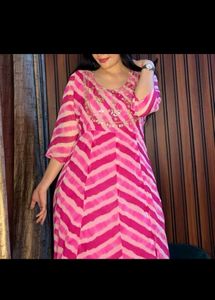 Beautiful Pink flared gown