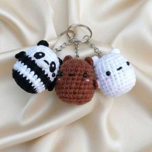 Cute Crochet Animal Keychains (Set of 3)
