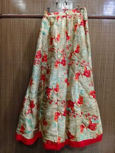Stunning Red Embellished Kurta and skirt